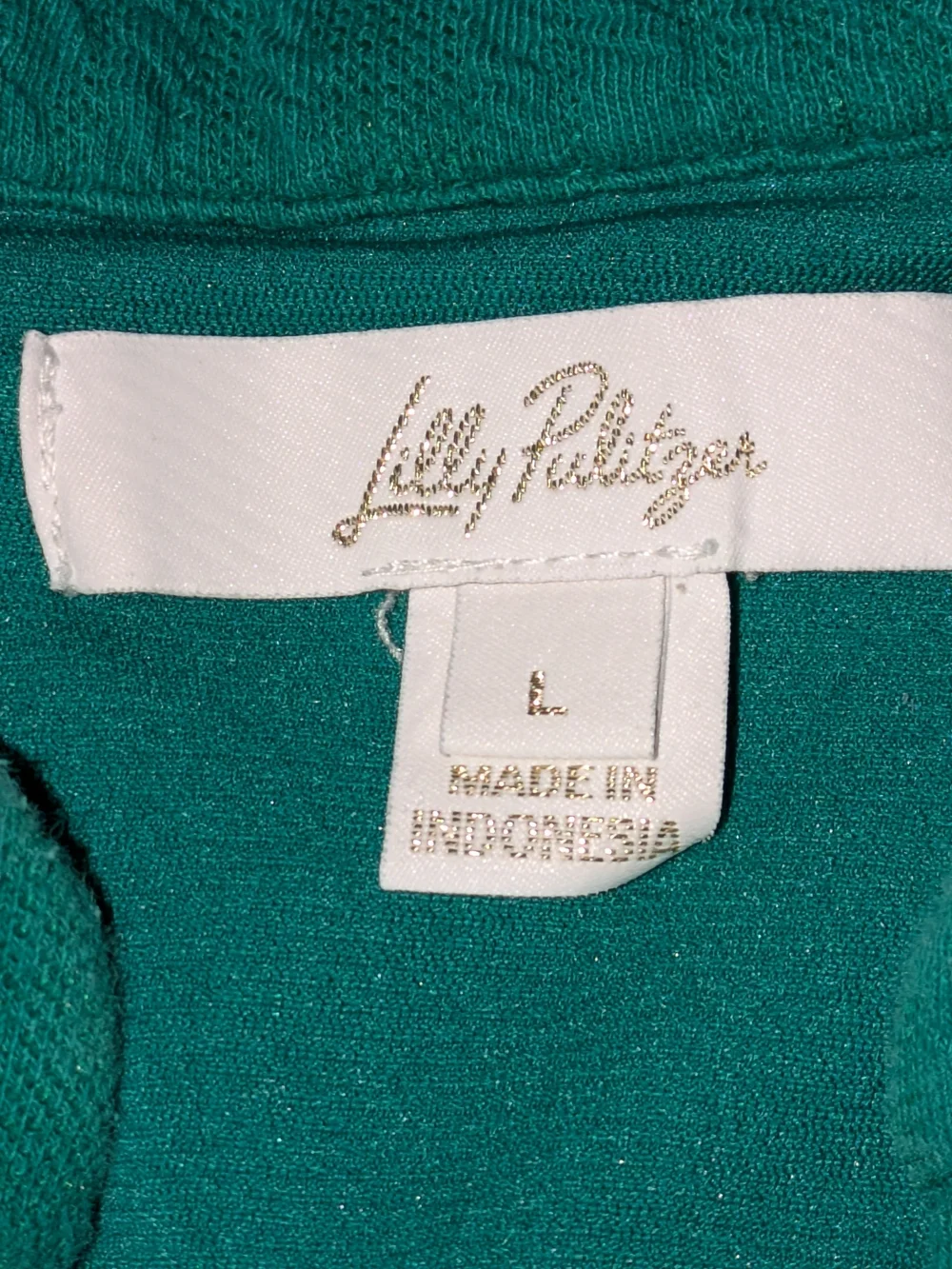 Lilly Pulitzer Elsey Emerald Green Ruffle Neck Puff-Sleeve Blouse